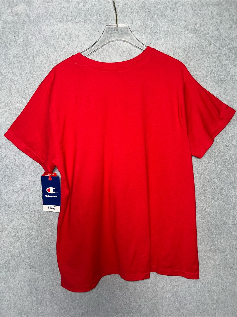 Champion Cheerful Red Logo The Classic Tee NWT SZ L - Picture 3 of 8